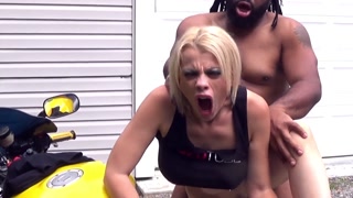 Fucking SuperHot Pornstar Nadia White in the front yard on my motorcycle
