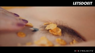 Hot Babe Caomei Bala Sucks Cock All Covered In Cereals - LETSDOEIT