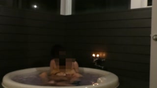 Inviting Japanese big tits swimsuit gals to the summer pool for swimsuit sex and blowjobs　homemade