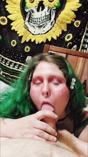 Sexy mushroom milf edging hubby till he cums