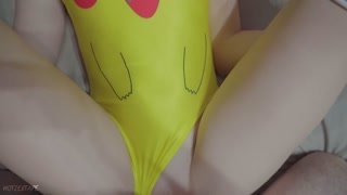 Pikachu Girl Gets a Double Dose of Cum! Creampie and Cumshot POV