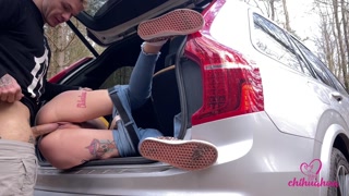 I helped him in the middle of the forest in exchange for fucking me and feeding me cum