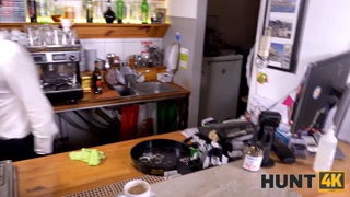 HUNT4K A cup of coffee, please. Keep the change and suck my dick!