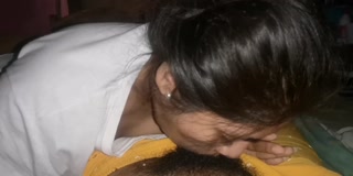 Young latina 18 sucks my cock secretly from her boyfriend, what a rich blowjob