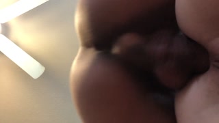 Teen blonde gets fucked on couch in the ass