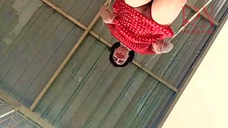 Cute housewife has fun without panties on the swing Slut swings and shows her perfect pussy 3