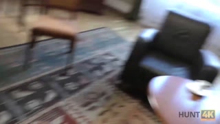 HUNT4K Need for money motivates sweetheart to have an affair with stranger