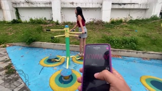 Jag låter henne inte träna lugnt, hahaha