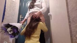 Paid off the flower delivery girl with analingus and - lesbian_illusion