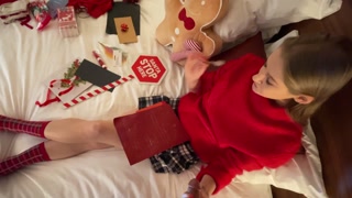 Christmas Present with Ignore Handjob for Tiffany Tatum from Old Santa as response to her Letter