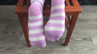 sexy girl dress new knee socks foot fetish