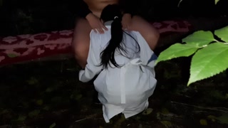 The nurse licked my pussy in the dark forest - IkaSmokS