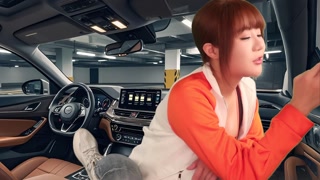 ASMR Hooters Girl Drive-Thru Service in Car | Ear Massage, Ear Eating &amp; Mouth Sound