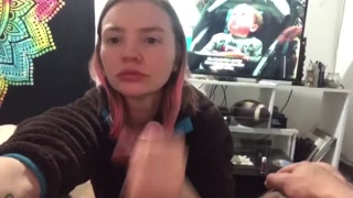 Surprise! Huge cum load! POV blowjob