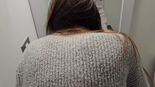 PETITE SCHOOLGIRL MOANS IN  TOILET