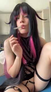 Slutty Colleague Egirl likes to smoke while you look at her pussy (Full vid on my OnlyFans/ManyVids)