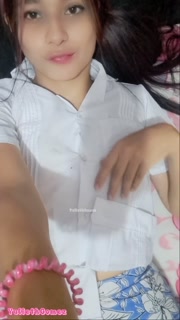 18-YEAR-OLD SCHOOLGIRL TOUCHES HER VAGINA IN HER ROOM