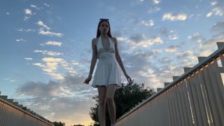 sexy girl flash her pussy in taxi and on the street public no panties student european white girl