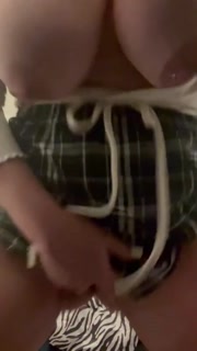 School girl playing naughty