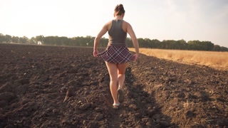Watching Schoolgirl Walks Outdoors Upskirt Full Back Panties