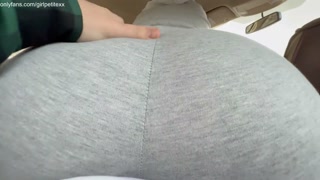 Riding and Grinding Shy Stepbro in Tight Leggings till Cum