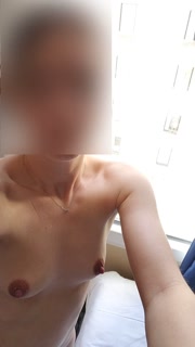 Quick flashing in the window of the hotel in Paris. Naked exhibition of my small in the middle of the day