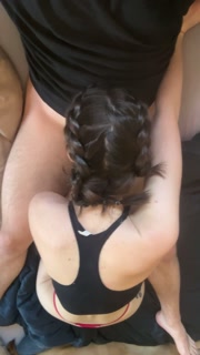 College girl gives sloppiest head I've ever had then takes backshots