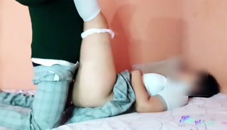 HOT TEENS START FUCKING WITHOUT A CONDOM WITHOUT TAKING OFF THEIR UNIFORM HIDDEN FROM THEIR PARENTS