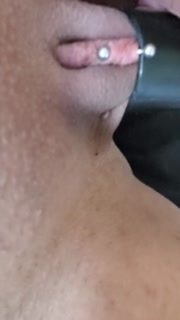 Milf vacuums big pierced clit