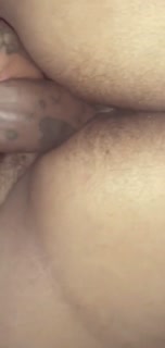 Getting fucked hard &amp; fast by husbands tatted dick!