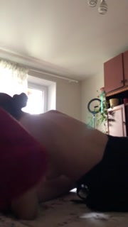 A beautiful girl gives a passionate blowjob