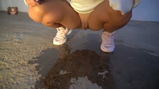 Street pee at night