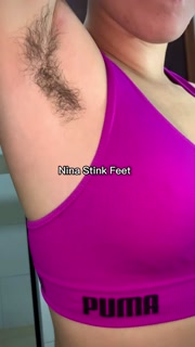 Very Hairy Armpits all sweaty!