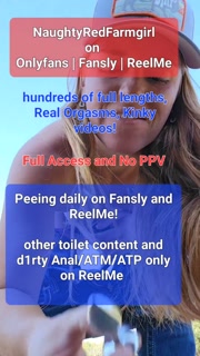 NaughtyRedFarmgirl can't stop fucking herself on the farm! Peeing, squirting, anal, ass to mouth, at