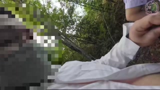 A horny Thai school girl gets fucked deep in the forest.