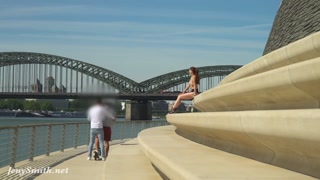 Public ass flashing by Jeny Smith in Cologne