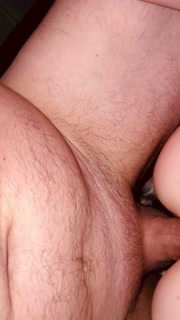 Nice cock fucks shiny ass of my wife and cum inside