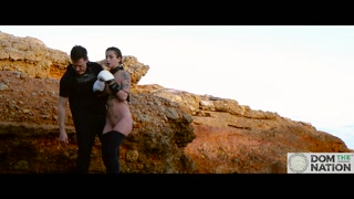 Boxer tied up and spanked before rimming her dom along the Balearic Sea -- real domination