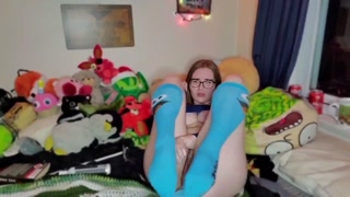 Cumming hard on my big dildo + naughty smoke sesh