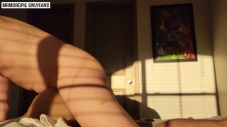 Sunset hole pounding. Both holes. Lots of ass and cum while fucking my toy.