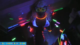 HOT RAVER GIVES BLOWJOB, FOOTJOB AND HANDJOB