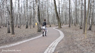 Jeny Smith no panties upskirt fetish