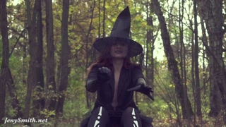 Take off my Halloween costume. Jeny Smith naked in forest