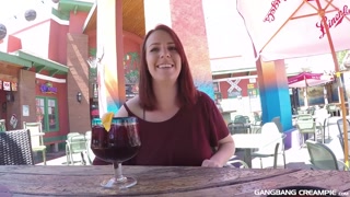 Fresh Amateur girl gets ready for first Multiguy Creampie