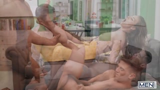 MEN - Wild Stepdad Reese Rideout Fucks Both His Stepson Trevor &amp; And His Girlfriend Jewel Diamant