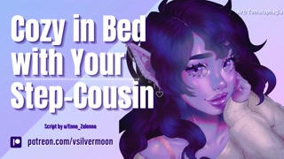 Cozy in bed with your Step-Cousin [3Dio] [ASMR Roleplay] [Gentle Femdom]