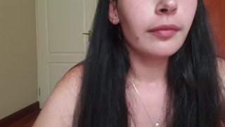 Girl trying on different lingerie and micro panties