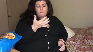 Feedee chips and dip stuffing for pregnant looking  ssbbw TEASER