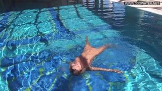 Mary Kalisy sexy brunette milf in red lingerie