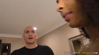 Ebony Zoey Reyes Gives Blowjob To Many White Guys